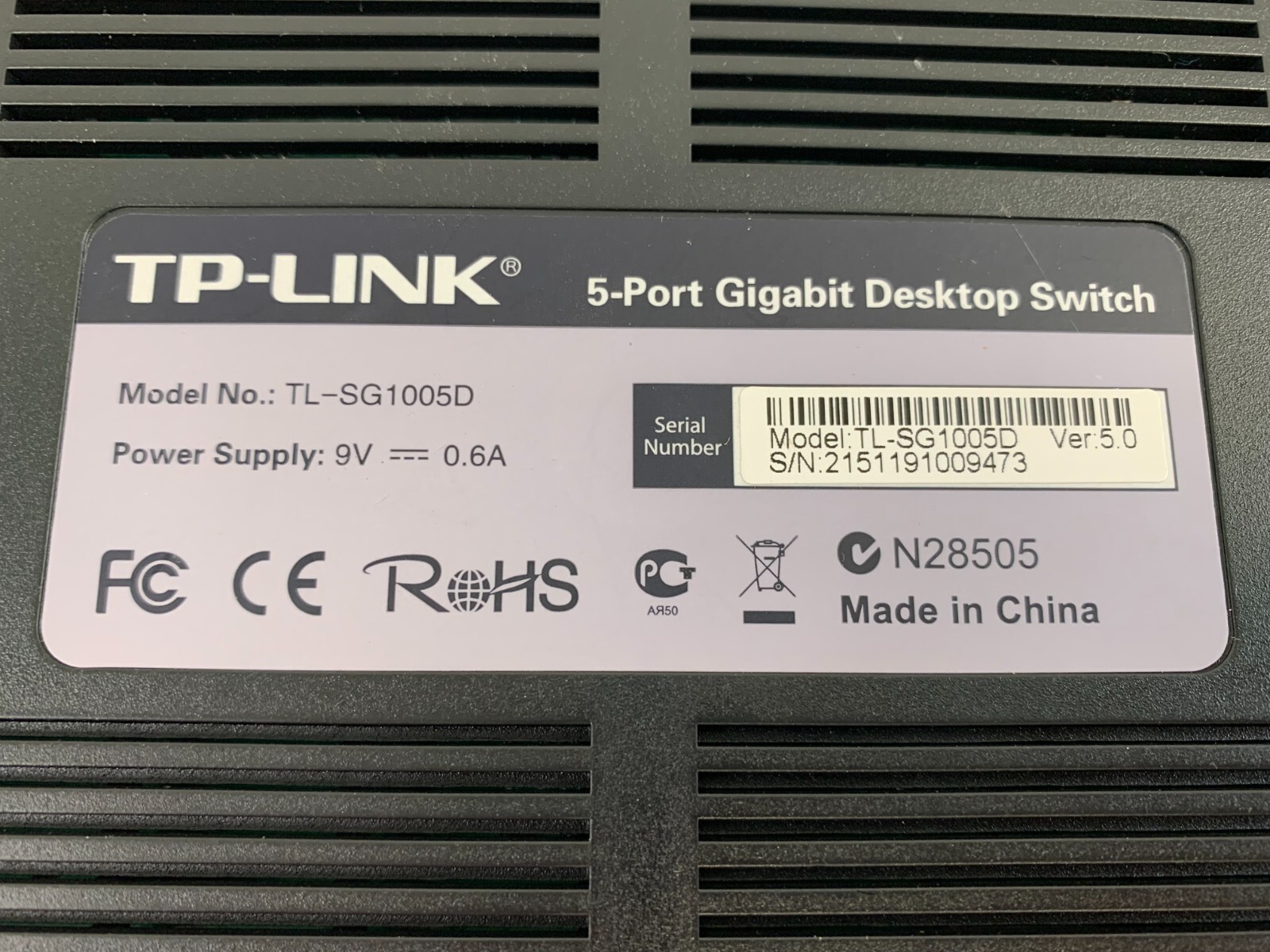 GENUINE TP-LINK TL-SG1005D 5-Port Desktop Switch UNIT ONLY FREE SHIPPING