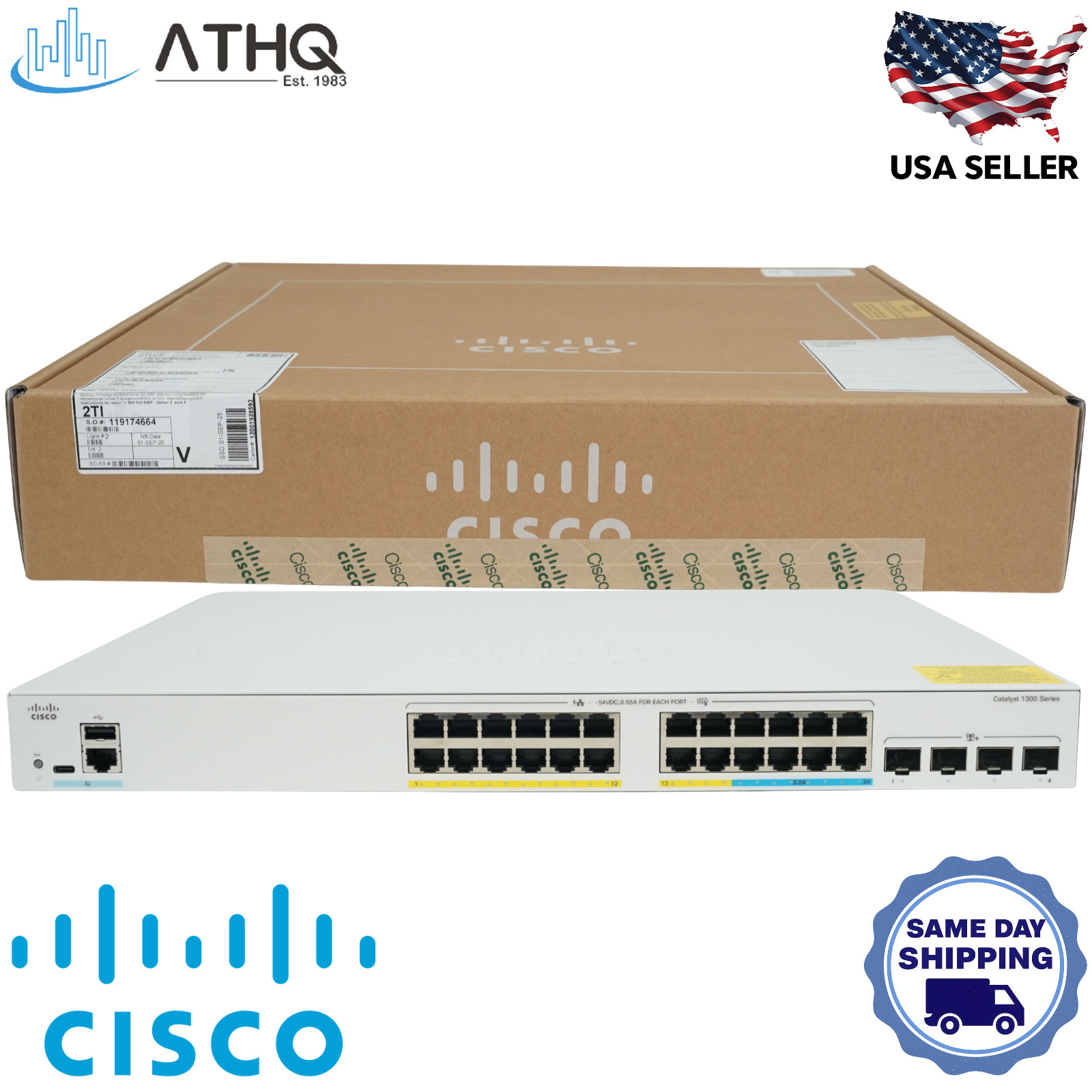 Cisco C1300-24MGP-4X 24-Port Multi-Gig PoE+ 4x10G SFP+ Managed Switch Refresh