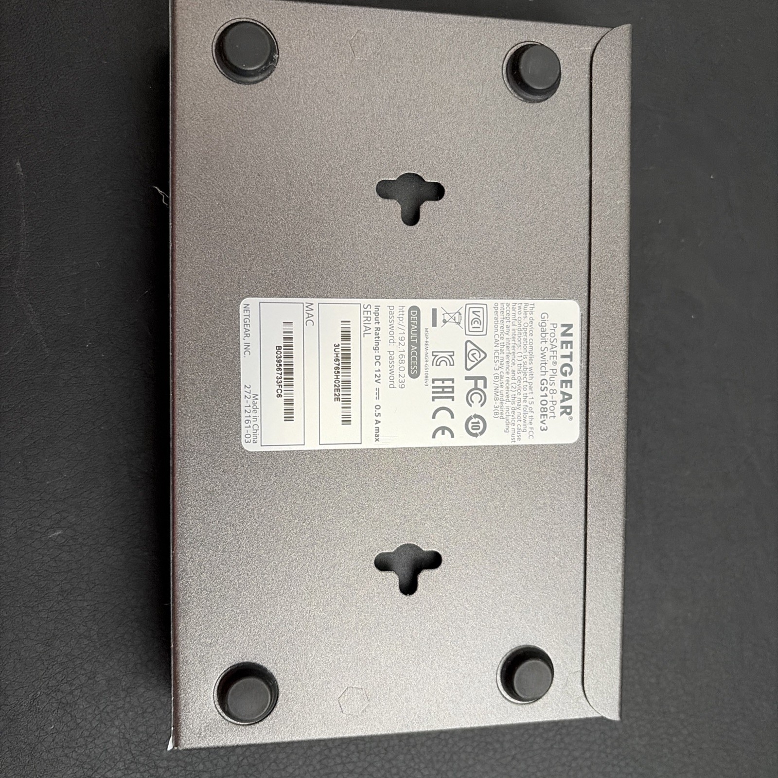 Netgear ProSAFE Plus GS108E 8-Port Gigabit Ethernet Switch – Excellent Condition