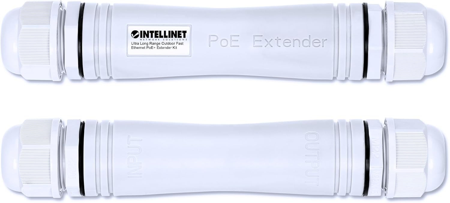 Intellinet Ultra Long Range Outdoor Fast Ethernet PoE+ Extender Kit 561952