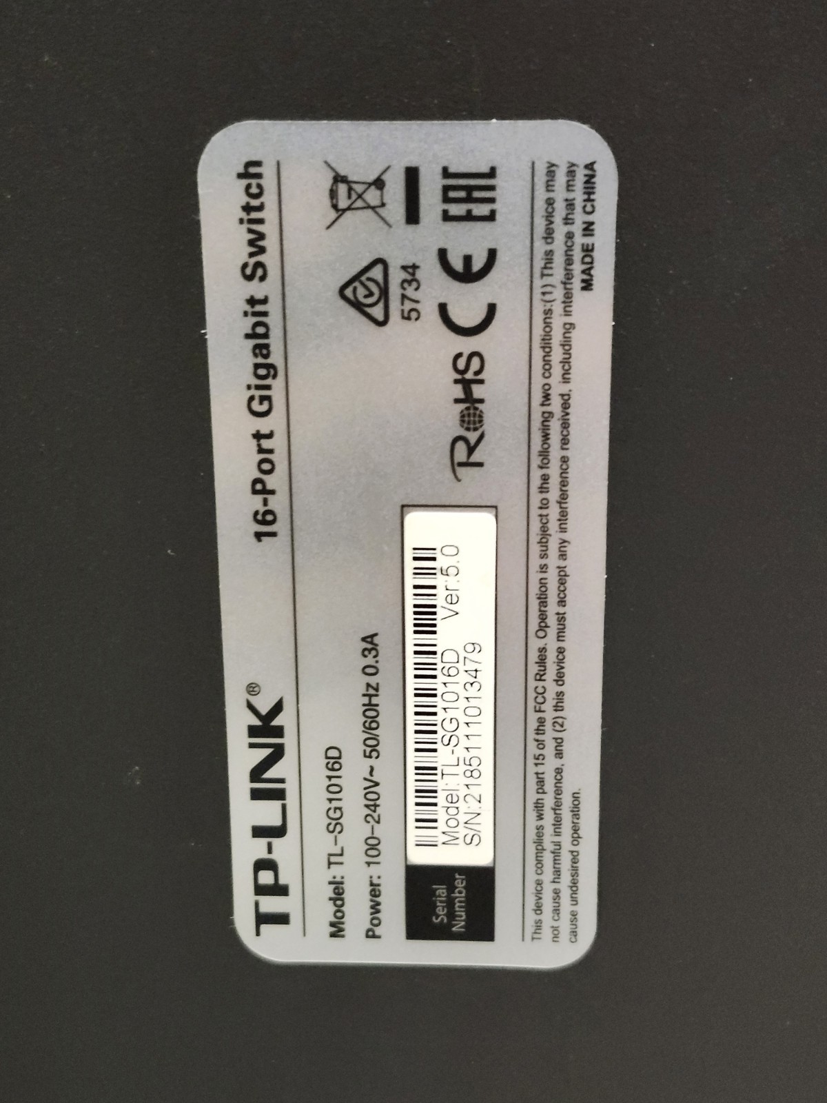 TP-Link TL-SG1016D 16-Port Gigabit Easy Switch