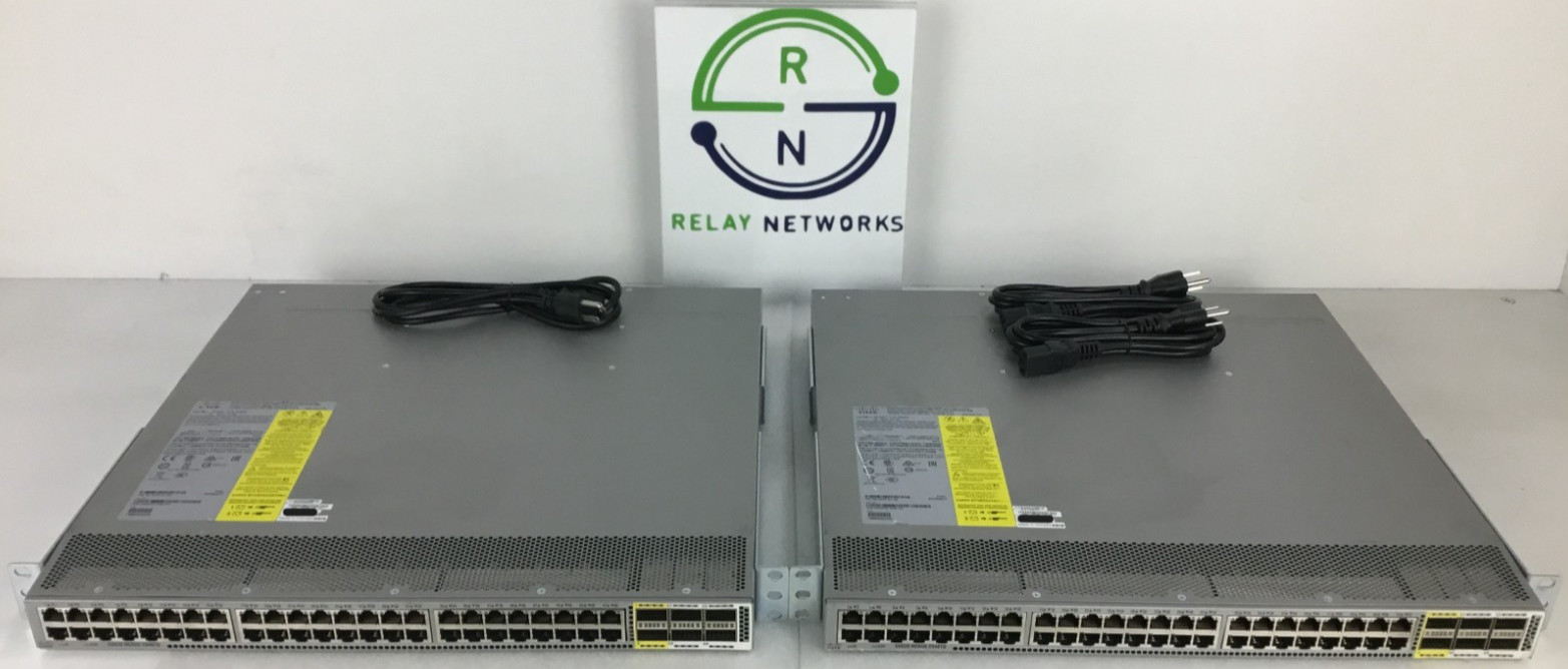 LOT OF 2 Cisco N2K-C2348TQ-10GE Nexus Switch Copper 10GE 10GBASE-T RJ45 QSFP+