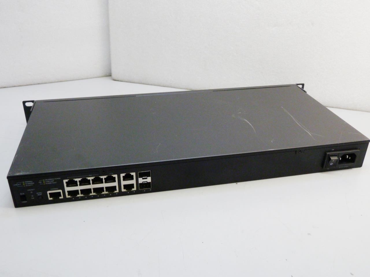 LUXUL AMS-1208P 12-Port / 8 PoE+ Gigabit Managed Switch w/ Power cord & mounts