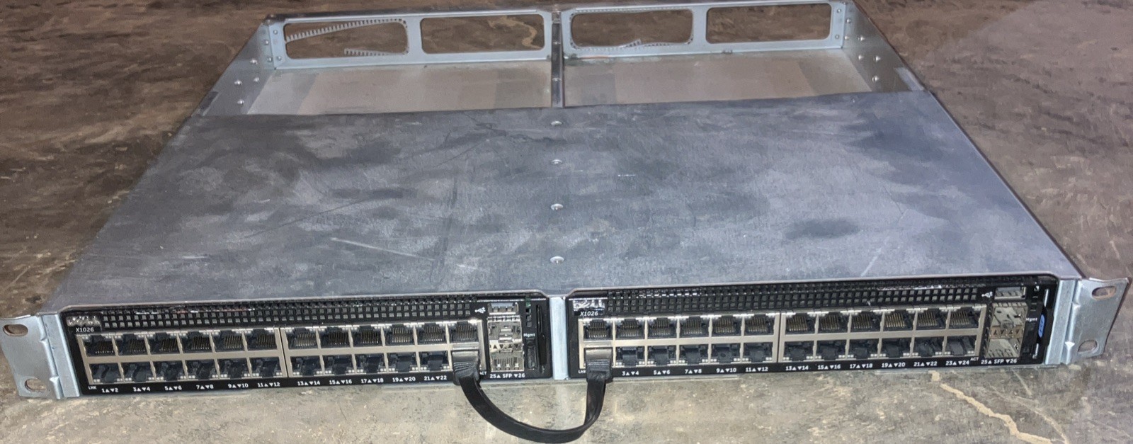 Lot Of 2 Dell X1026 24-Port Managed Gigabit Ethernet Switch With Tray TESTED