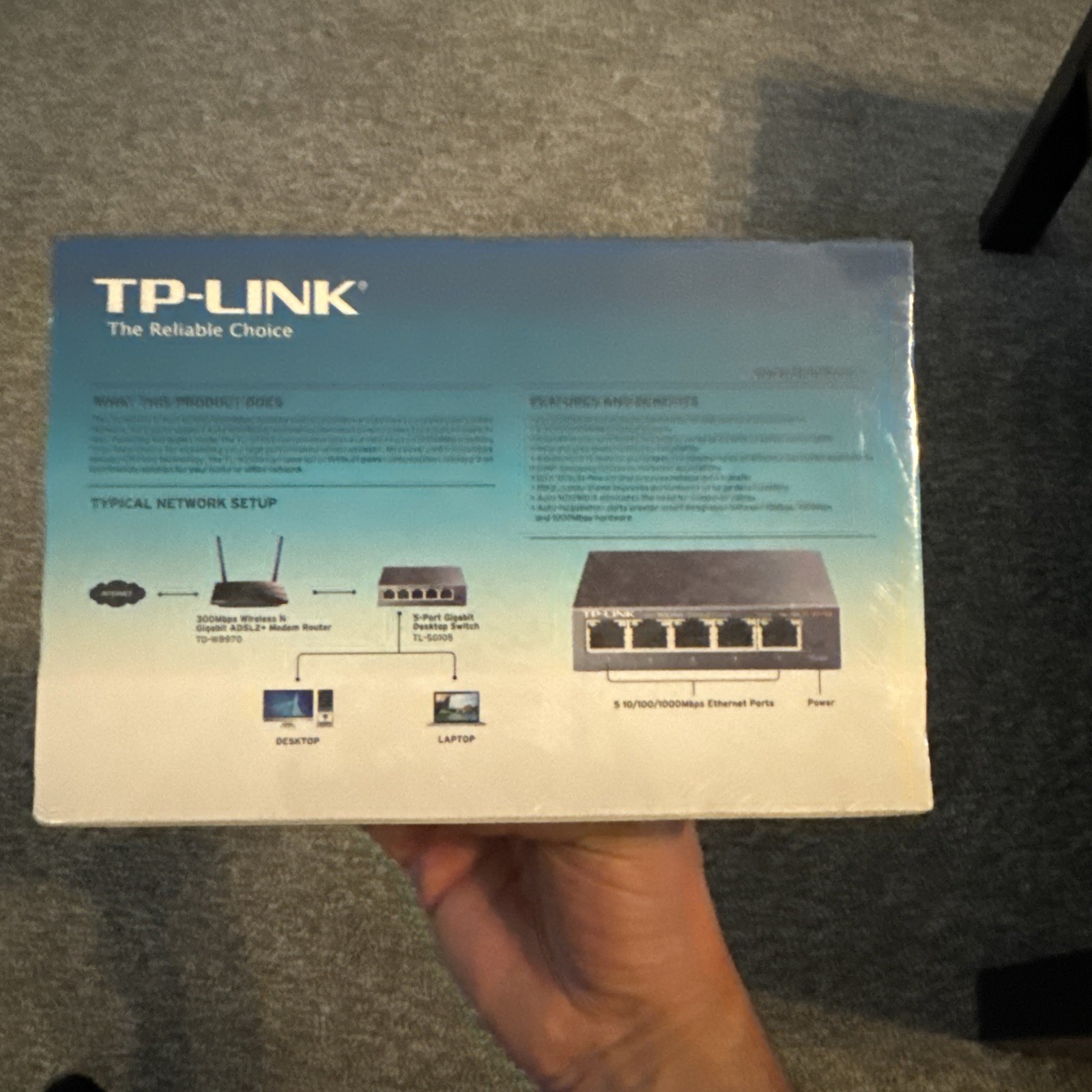 TP-LINK TL-SG105 Port Gigabit Ethernet Easy Switch NEW SEALED