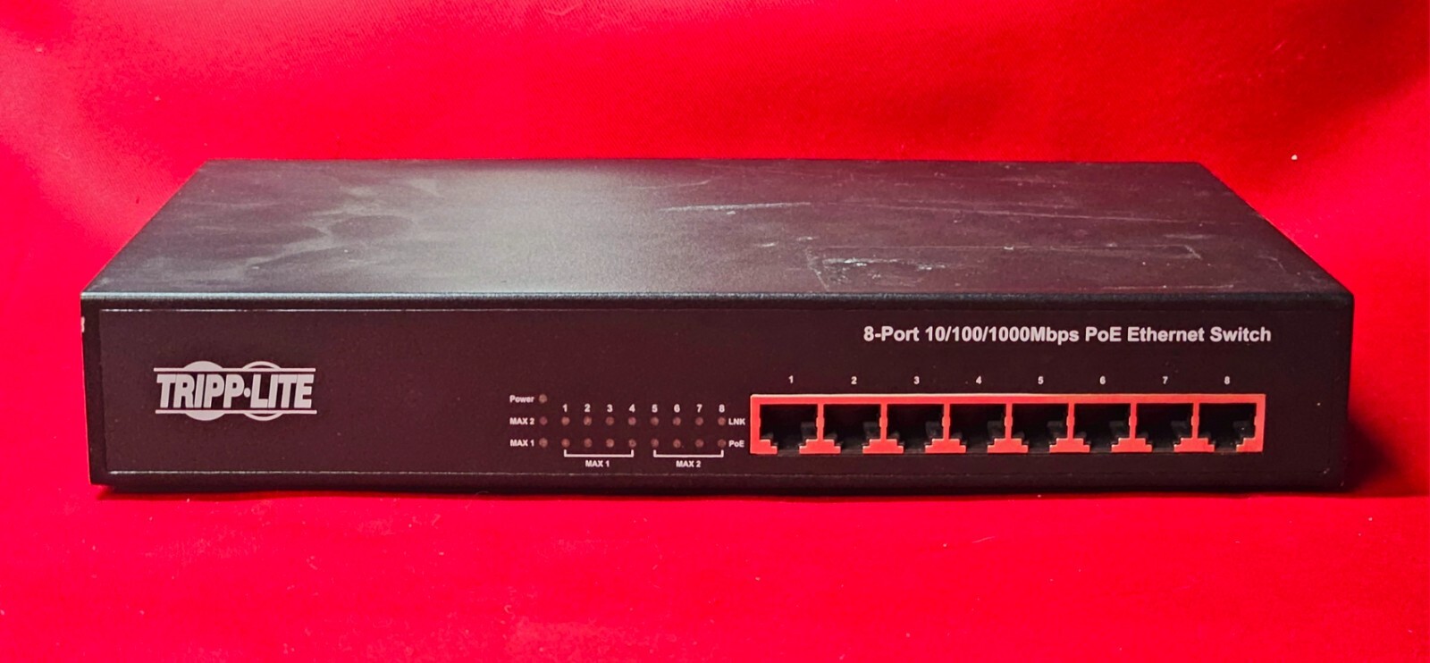 Tripp Lite NG8POE Ethernet Switch 10/100/1000Mbps – Tested