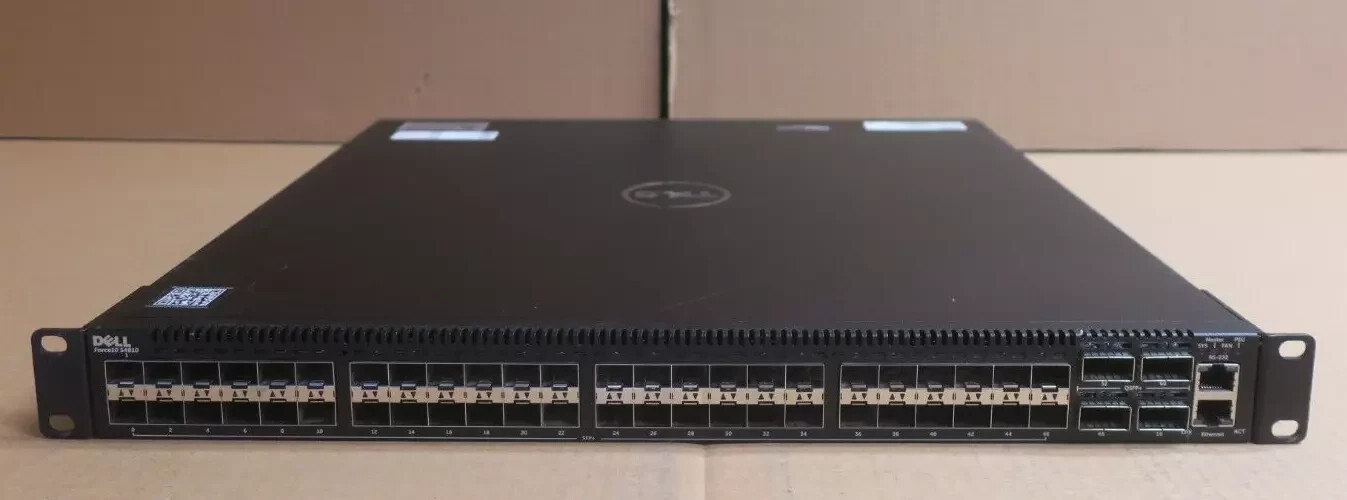Dell Force10 S4810 S4810-01-64F 48x 1/10GbE SFP+ + 4x 40GbE QSFP+ Switch +2x PSU