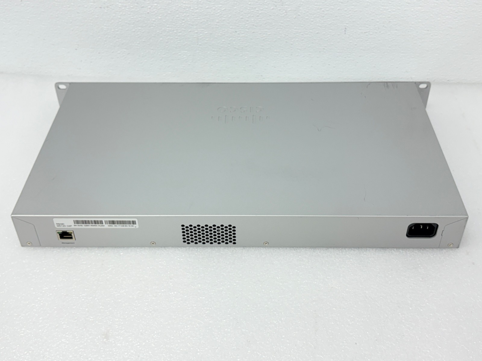 UNCLAIMED | Cisco Meraki MS120-24P-HW 24x 1GB PoE+ RJ-45 4x 1GB SFP Switch -Used
