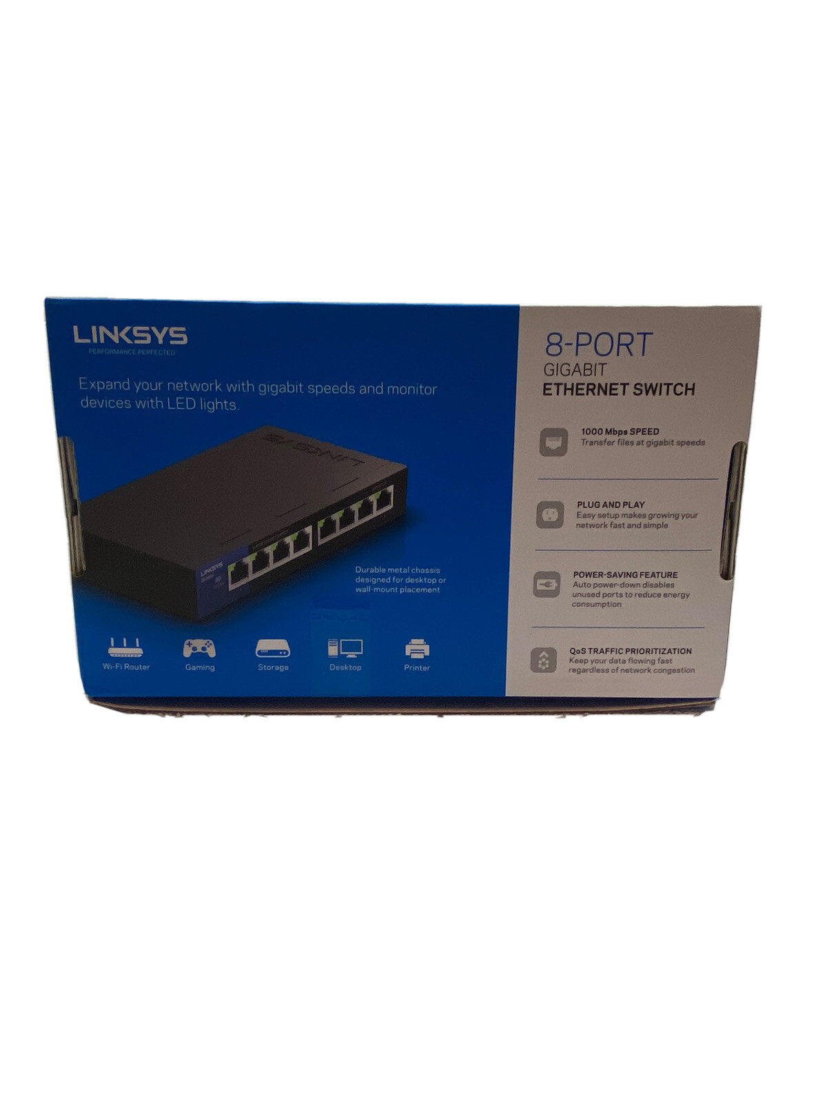 LINKSYS Gigabit 8-Port Ethernet Switch – SE3008
