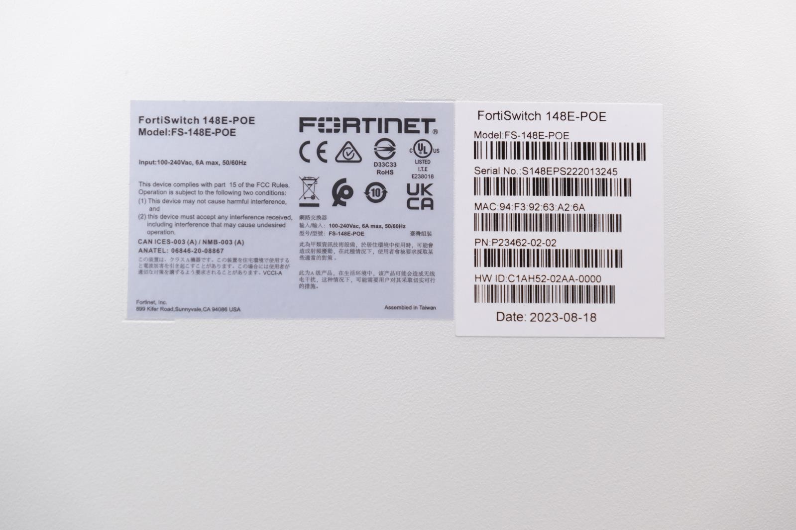 Fortinet FortiSwitch FS-148E-POE 48-Port PoE Managed Network Switch