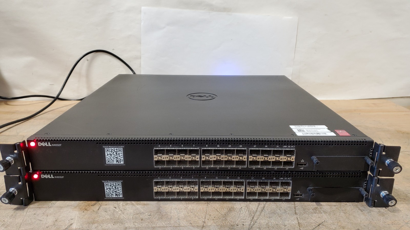 LOT OF 2 Dell Networking N4032F 24-Port Ethernet Network Switch With Dual PSU’s!