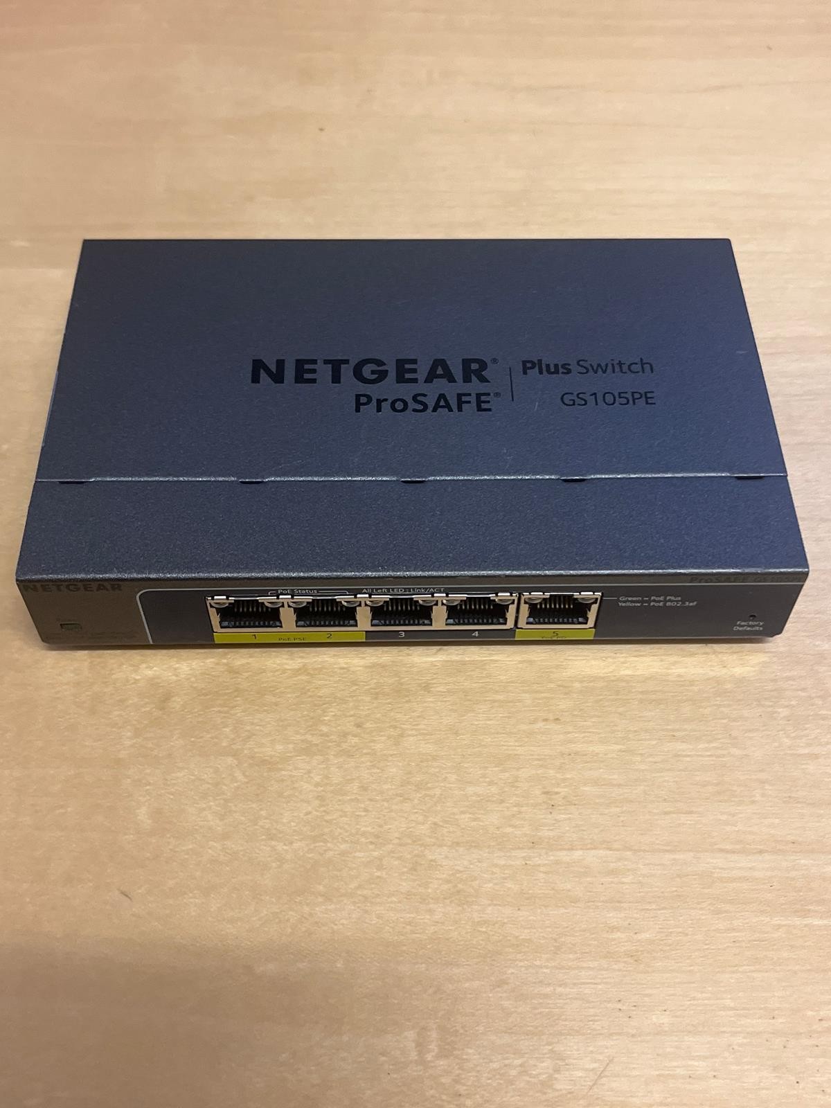 NETGEAR PROSAFE PLUS SWITCH GS105PE