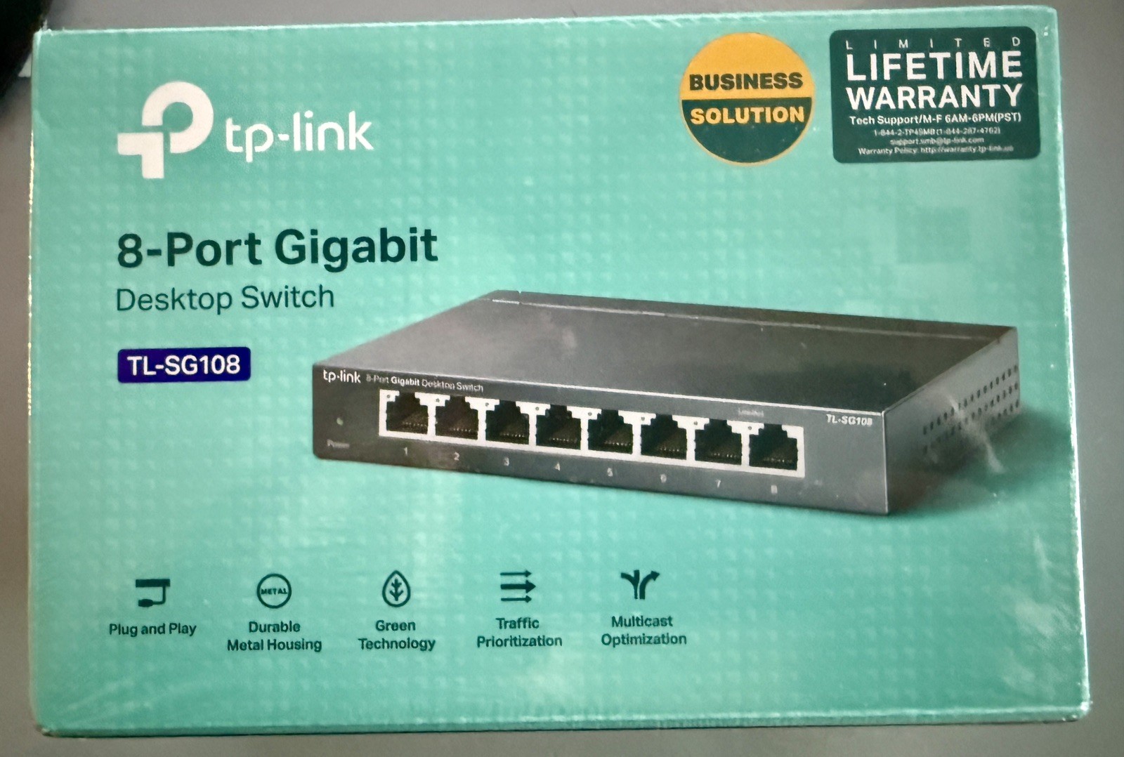 SEALED TP Link Network TL SG108 8Port Switch 1000Mbps RJ45 Desktop Switch NEW