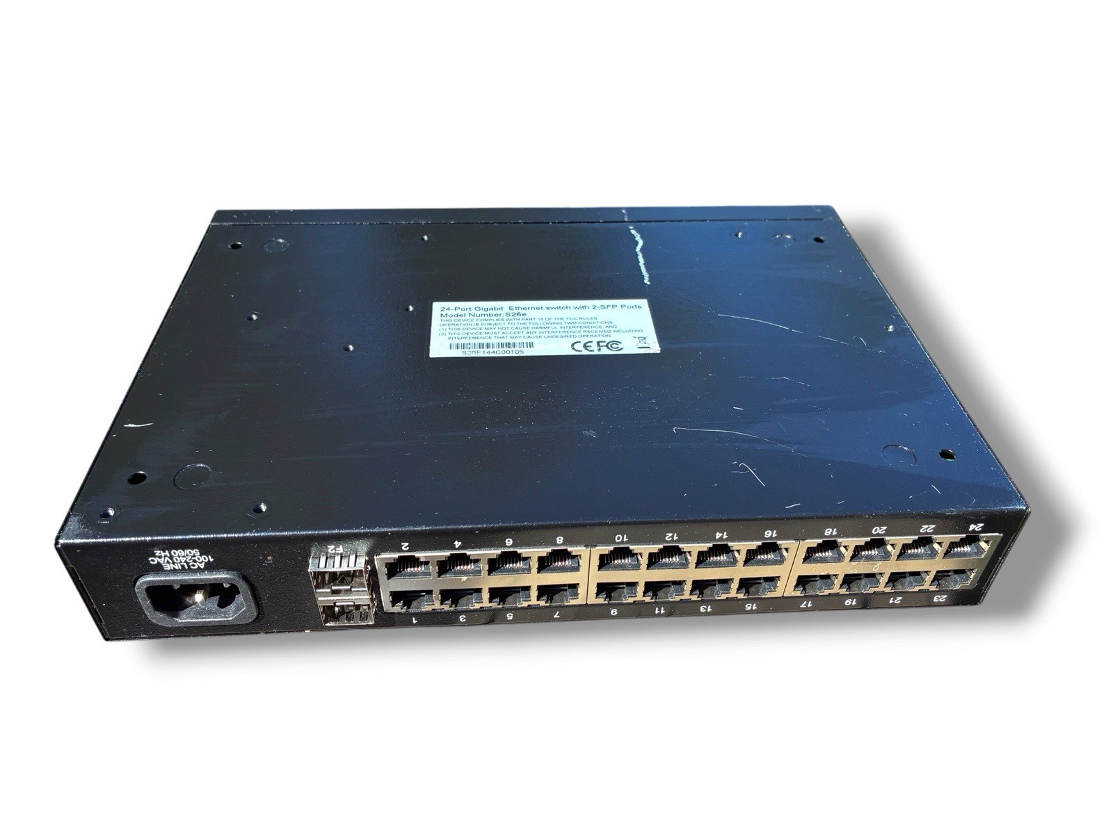 Pakedge S26e 24-Port Gigabit Ethernet Network Switch with 2-SFP Ports Power Cord