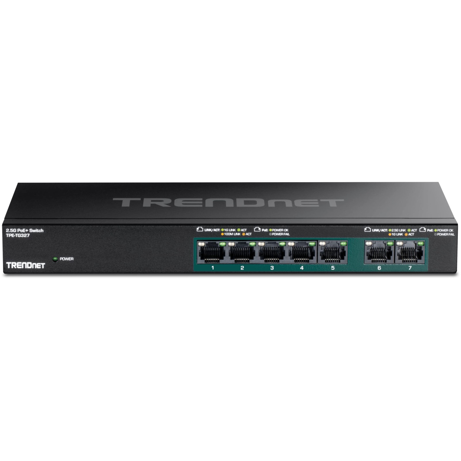 TRENDnet 7 Port 2.5G PoE Switch Gigabit Ethernet Network 20Gbps Switching Cap…