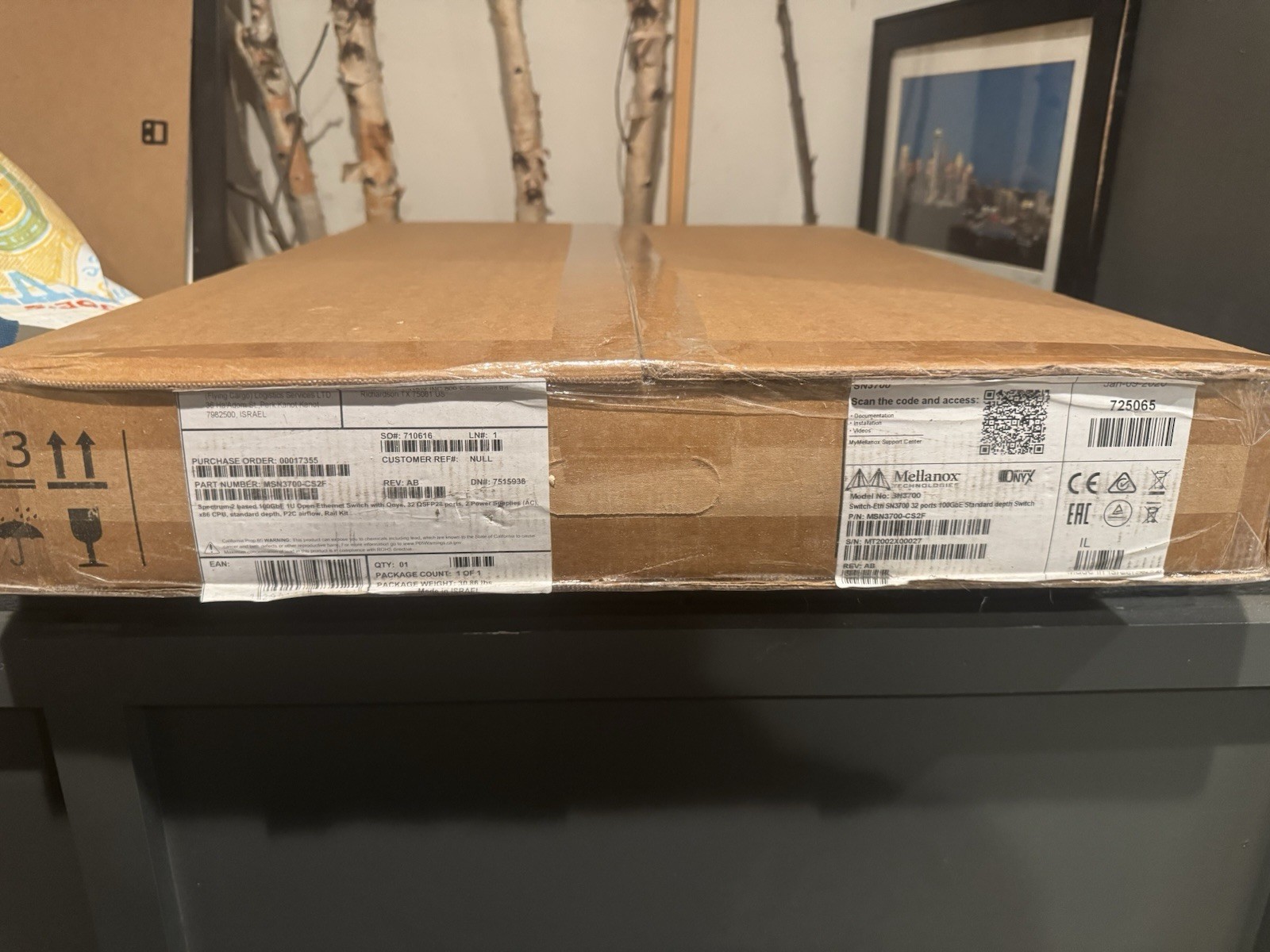 Mellanox Switch-IB2 MSN3700-CS2F 32-Port 100GbE QSFP28 1U L2 Managed