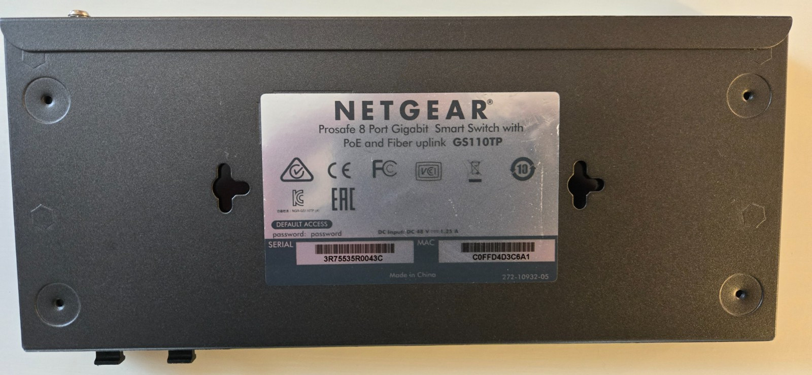 NETGEAR ProSafe GS110TP V2 8 Ports Wall-Mountable Gigabit Ethernet Switch