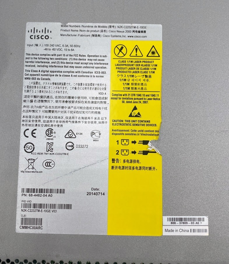 Cisco N2K-C2232TM-E-10GE 32-Port Fabric Extender