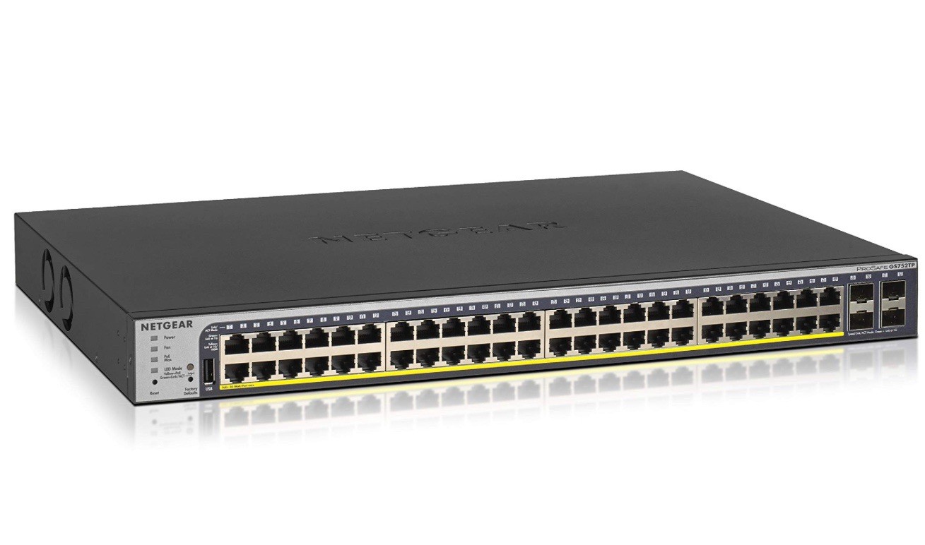 Netgear ProSafe GS752TP 52-Port Gigabit PoE Smart Switch with 4 SFP Ports (GP)