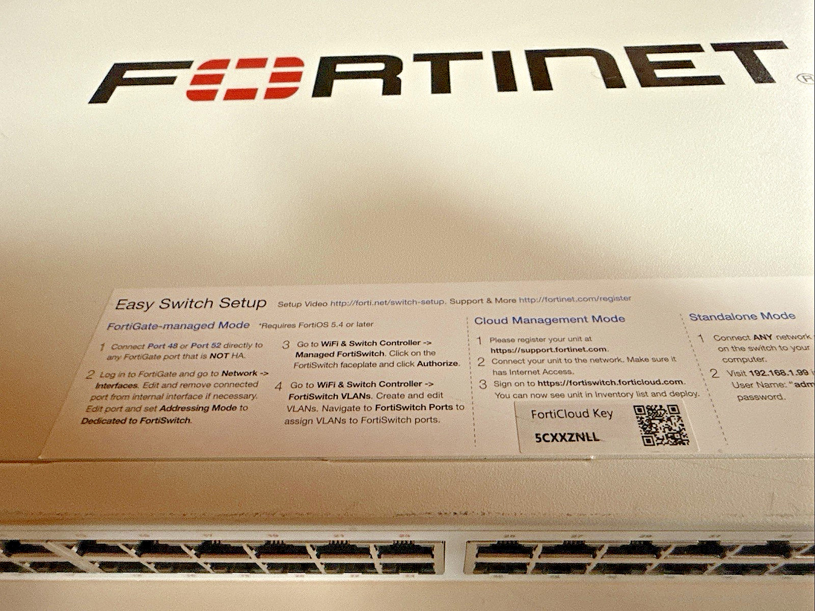 Fortinet FortiSwitch FS-148E-POE 48 Port Switch -Same Day Shipping