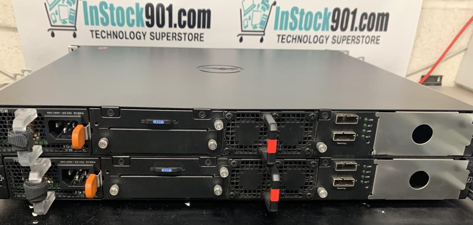 Lot2 Dell Networking N3024P Managed POE+ Gigabit 24 Port Switch RESET+GUARD RAIL