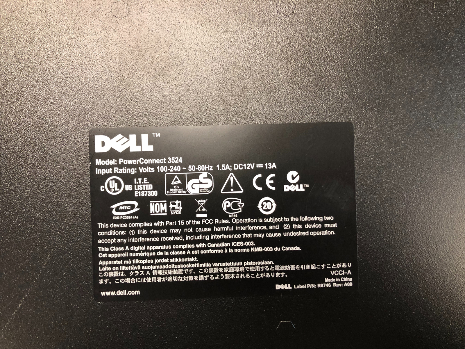 Dell PowerConnect 3524 24-Port Managed 10/100 RPS Ethernet Network Switch