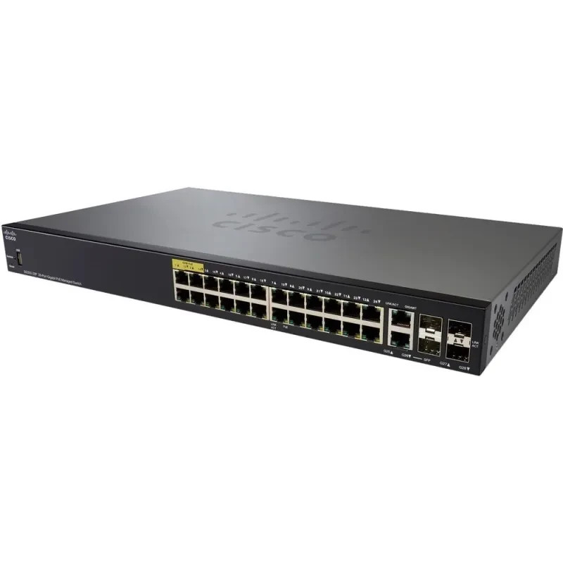 Cisco SG350X-24P 24-Port Gigabit PoE Stackable Managed Switch