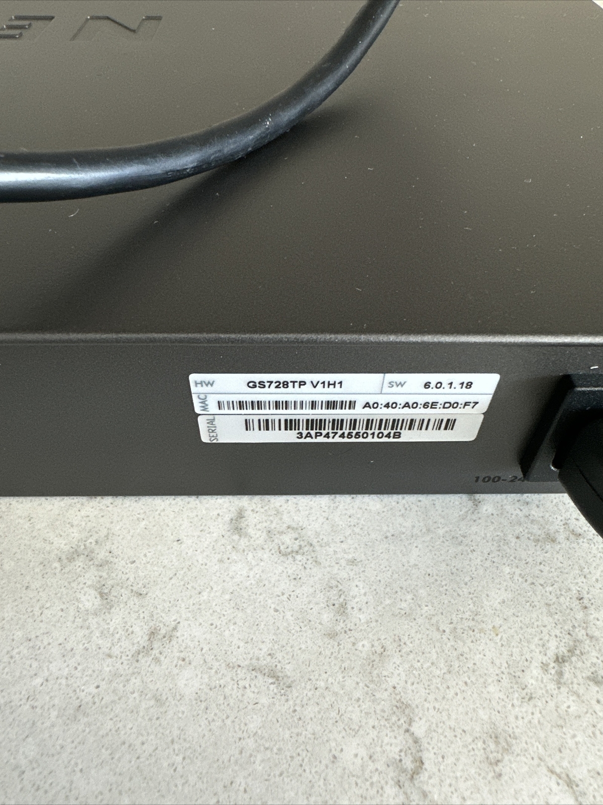 NetGear ProSafe GS728TP Smart Unmanaged Gigabit Network Switch