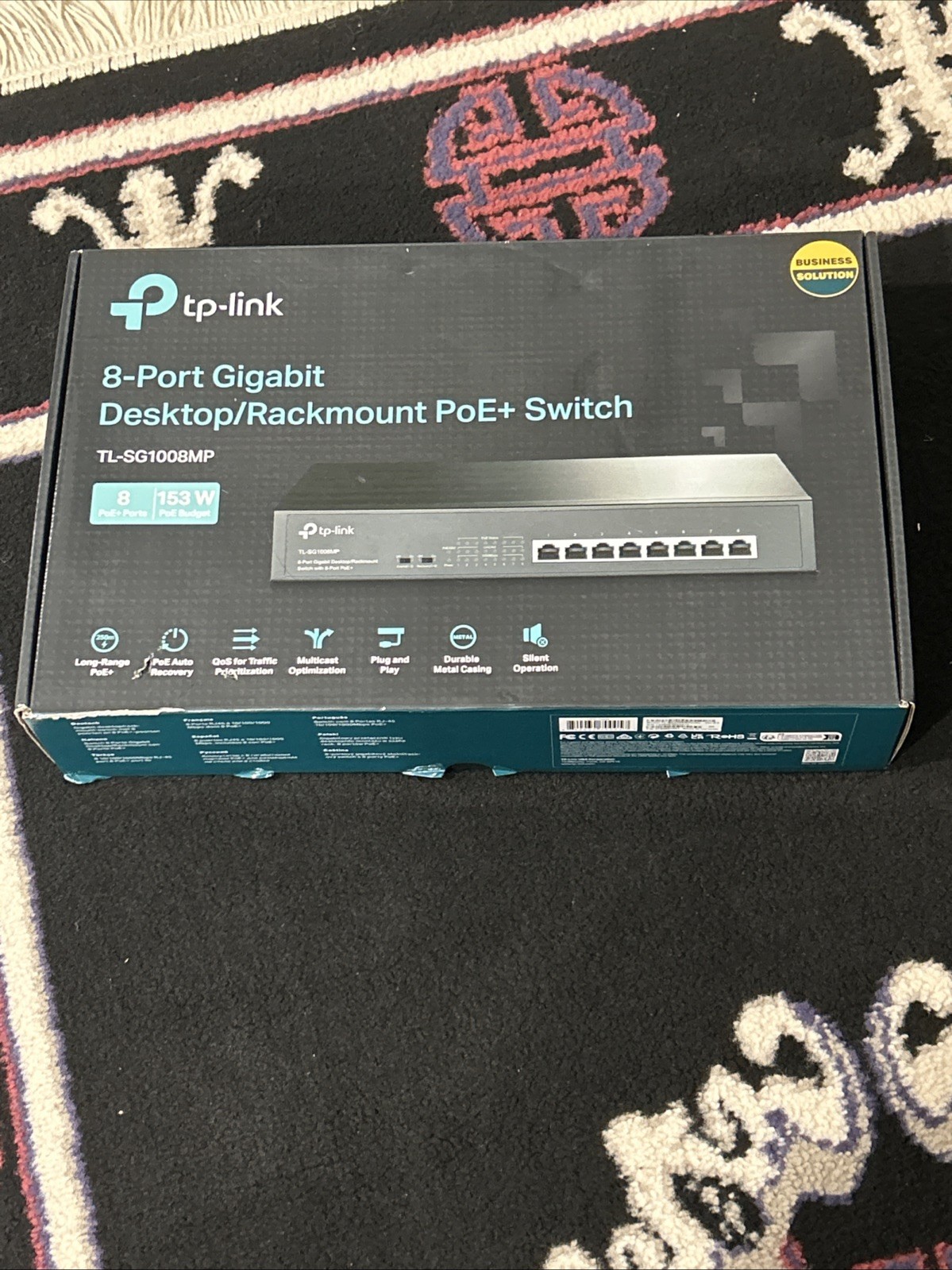 TP-Link TL-SG1008MP – 8-Port Gigabit PoE Switch -NIB (b13)