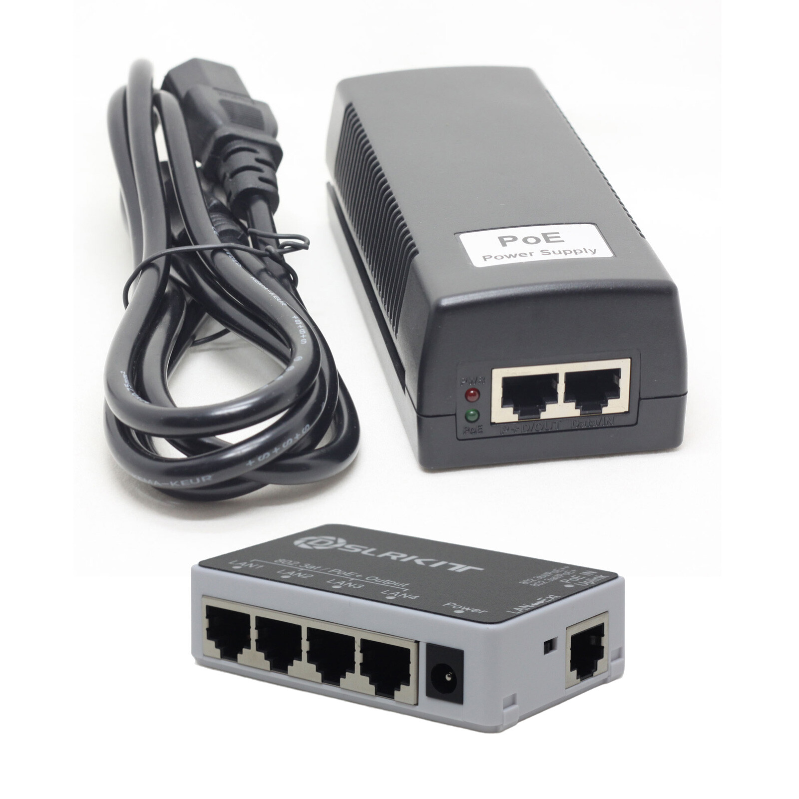 90watt PoE++ Expansion Kit 802.3BT PoE Injector + 5-Port PoE Passthrough Switch