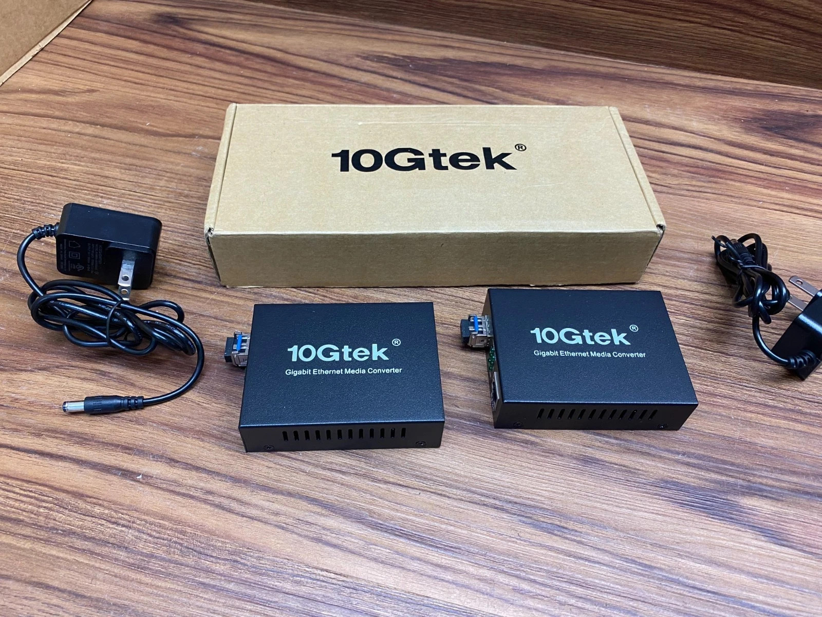 (2) 10Gtek G0101-SFP Gigabit Ethernet GE Media Converter SFP Slot 1.25G 20-km