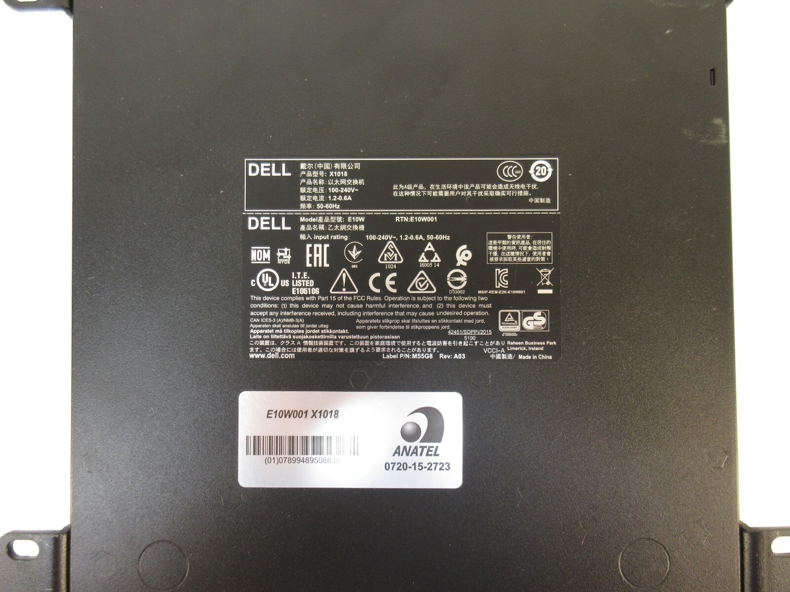 Dell X1018 16-Port Gigabit + 2x SFP Managed Switch w/AC – E10W, E10W001