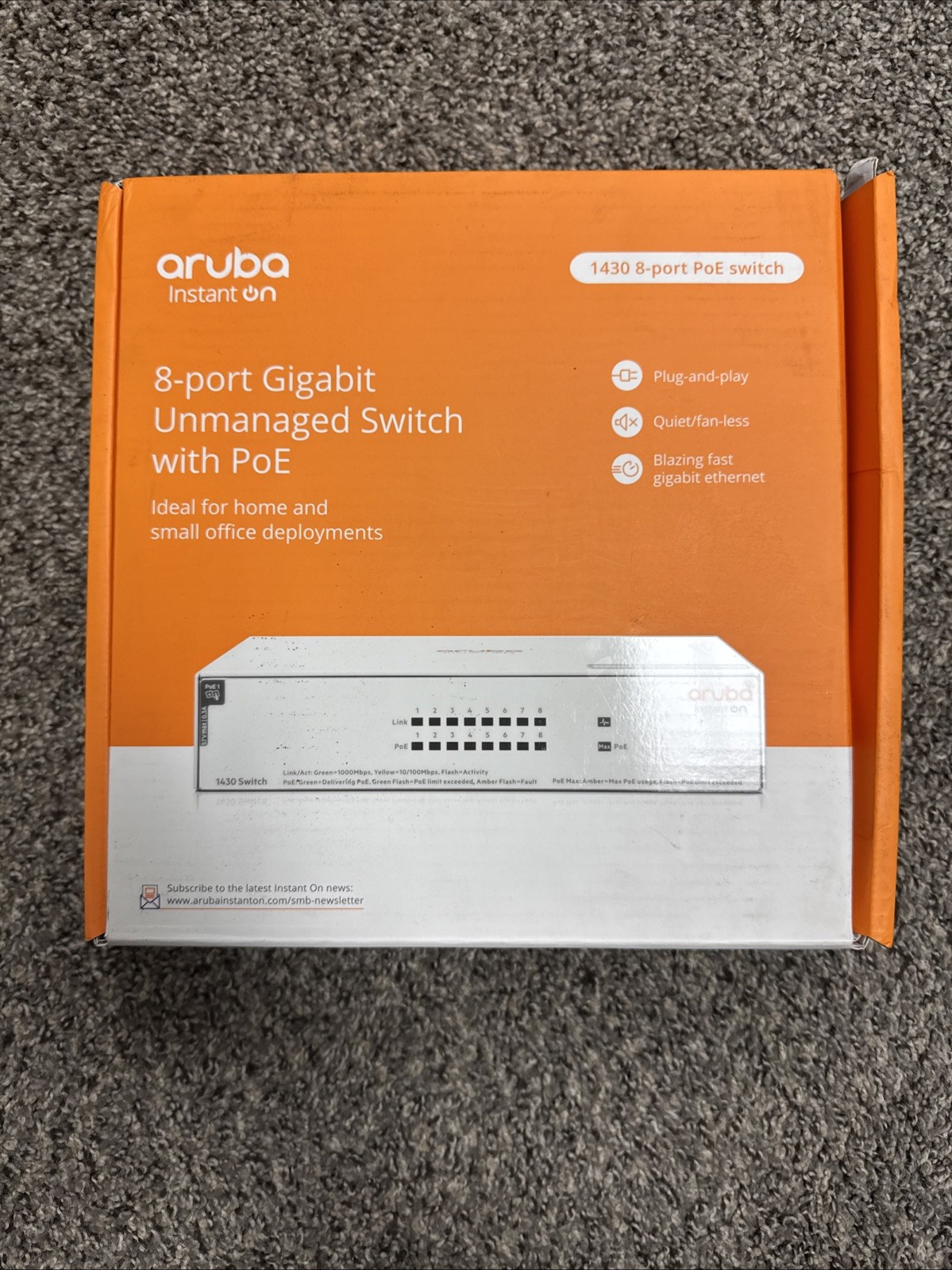 HPE Instant On 1430 8-Port Gb Unmanaged Layer 2 Ethernet Switch R8R46A#ABA