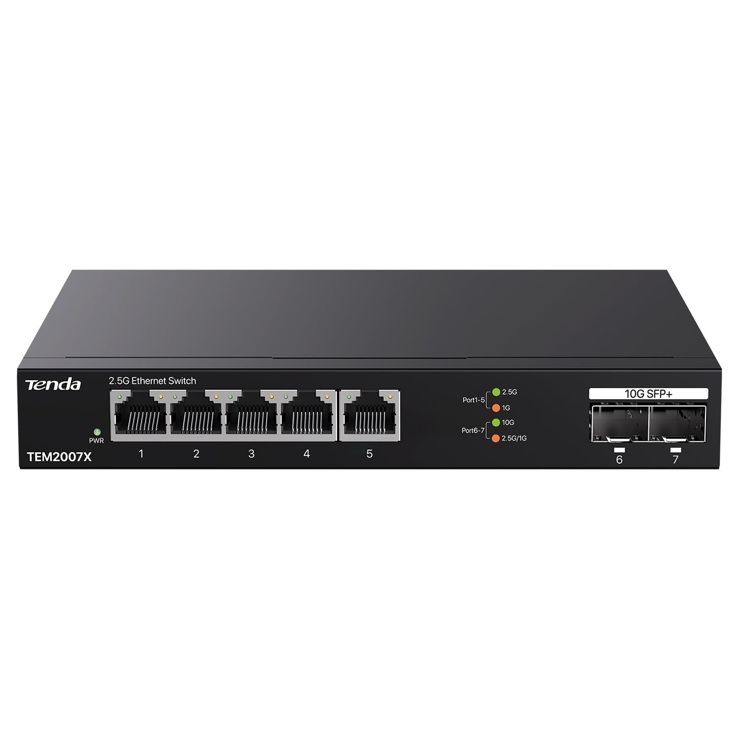 2.5Gb Switch, 7-Port Ethernet Switch, 5 x 2.5G Ports + 2 x 10Gb SFP+ Slots, 5…