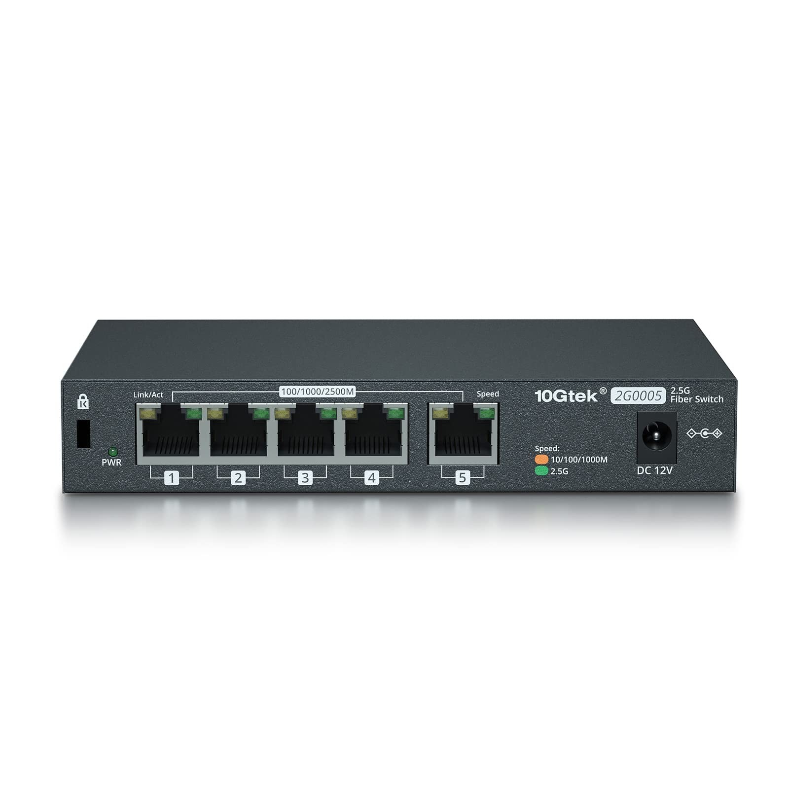 5-Port 2.5G Multi-Gigabit Ethernet Network Switch, 5 x 2.5GBASE-T with 10/100…