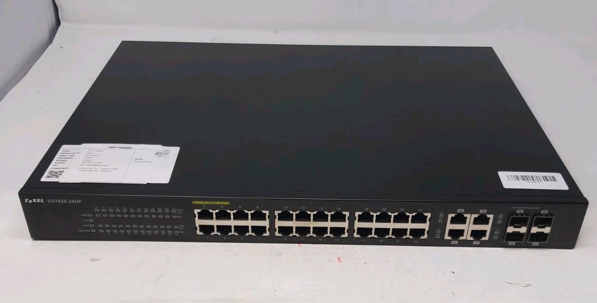 ZyXEL GS1920-24HP 24-Port Gigabit PoE+ Smart Managed Switch