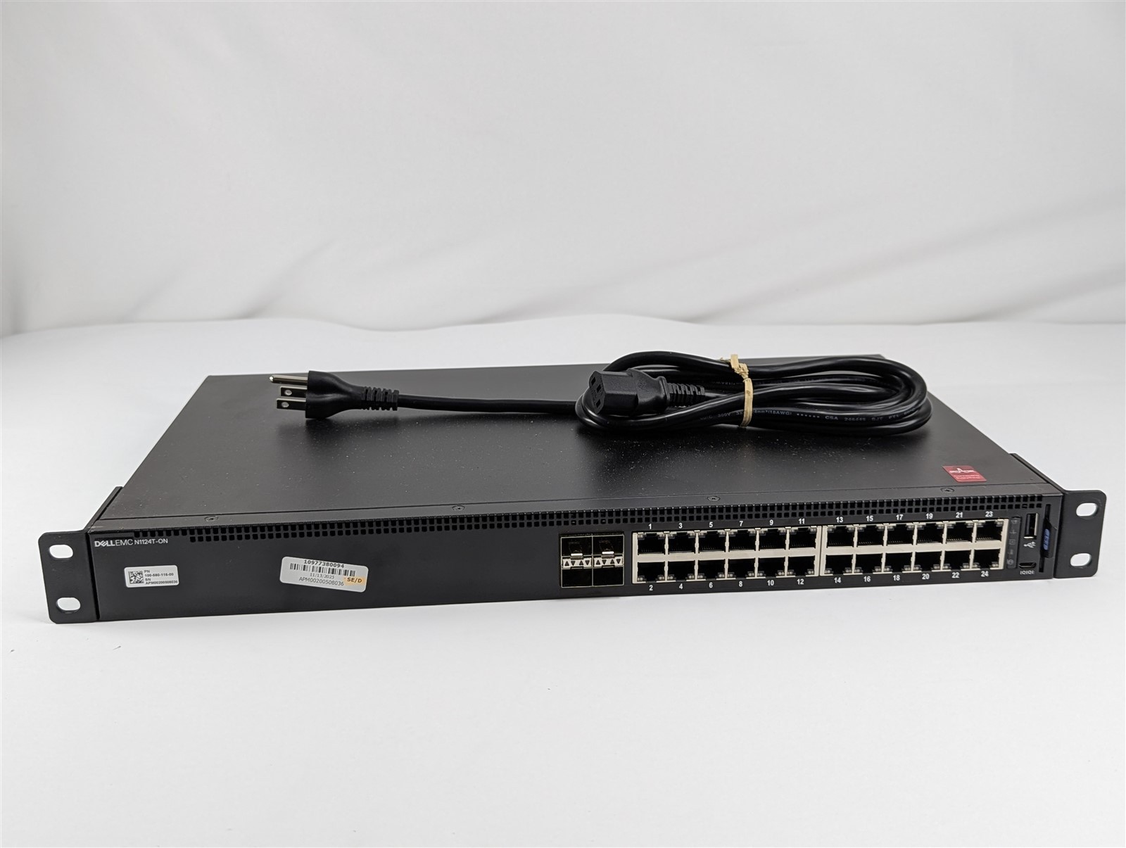 Dell PowerSwitch N1124T‑ON 24 Port 1GbE 4x 10Gb SFP Plus Managed Factory Reset
