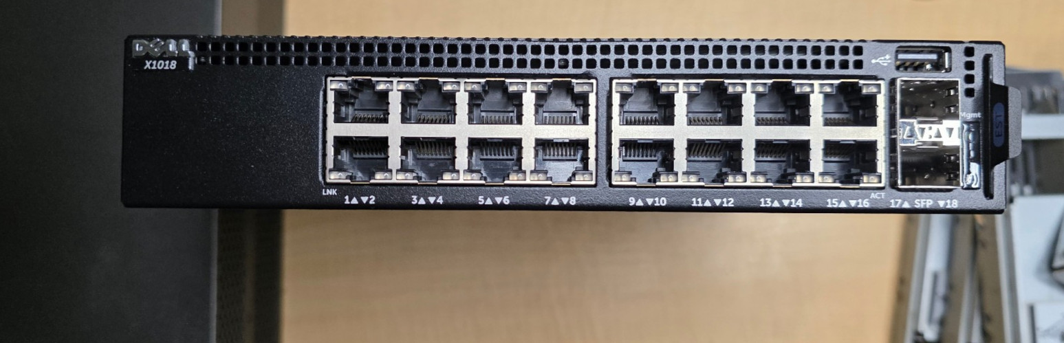 Dell 0G5JTH | X-Series X1018 16 Port 2x SFP Layer 2 Managed Gigabit Switch