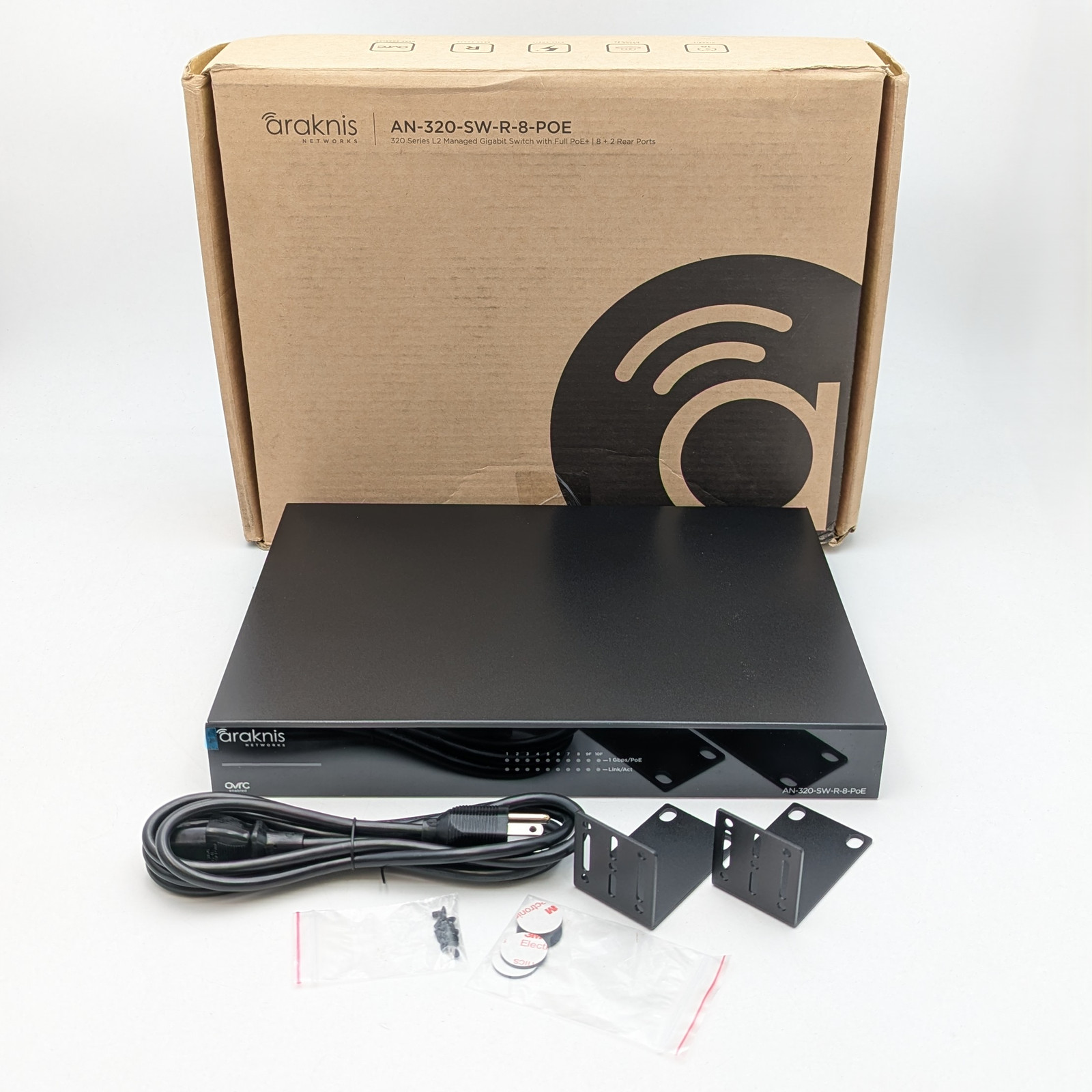 Araknis Networks 320 Series L2 Managed Gigabit Switch (AN-320-SW-R-8-POE) Black