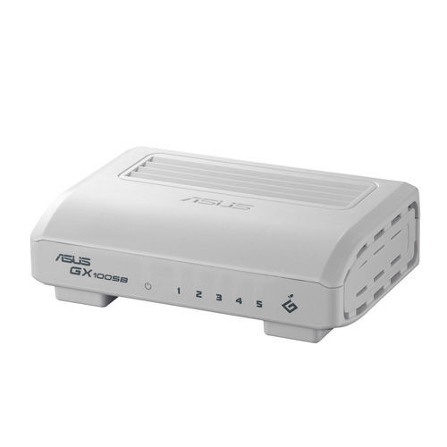New (never opened),  Asus GX1005B, 5 Ports, Fast Ethernet Switch, White