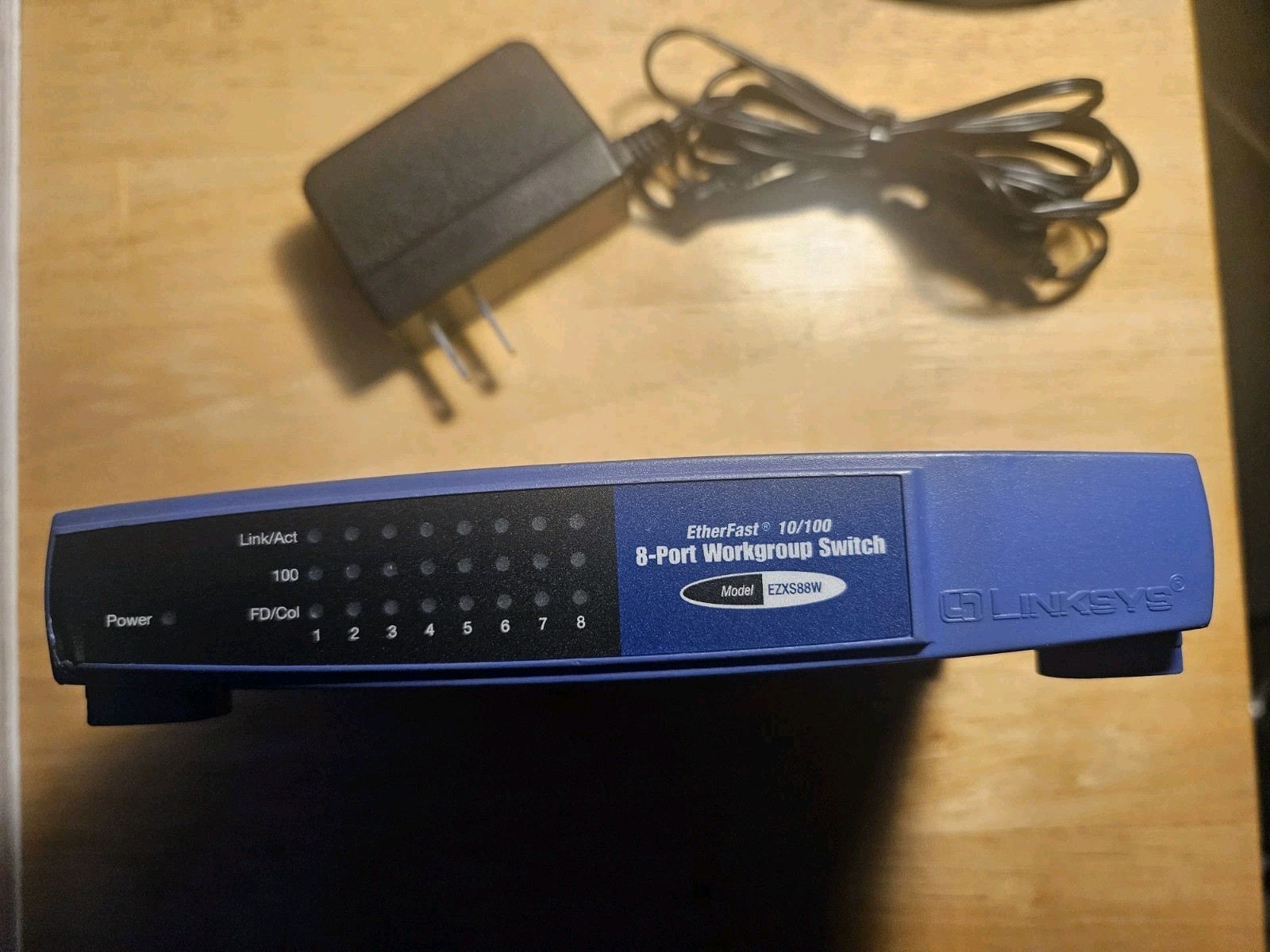 Linksys EtherFast (EZXS88W) 8-Port Workgroup Switch w/ Power Adapter *Tested*