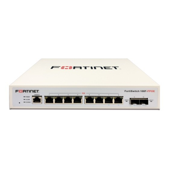 Fortinet FortiSwitch FS-108F-FPOE 8-Port PoE Managed Switch Open Box