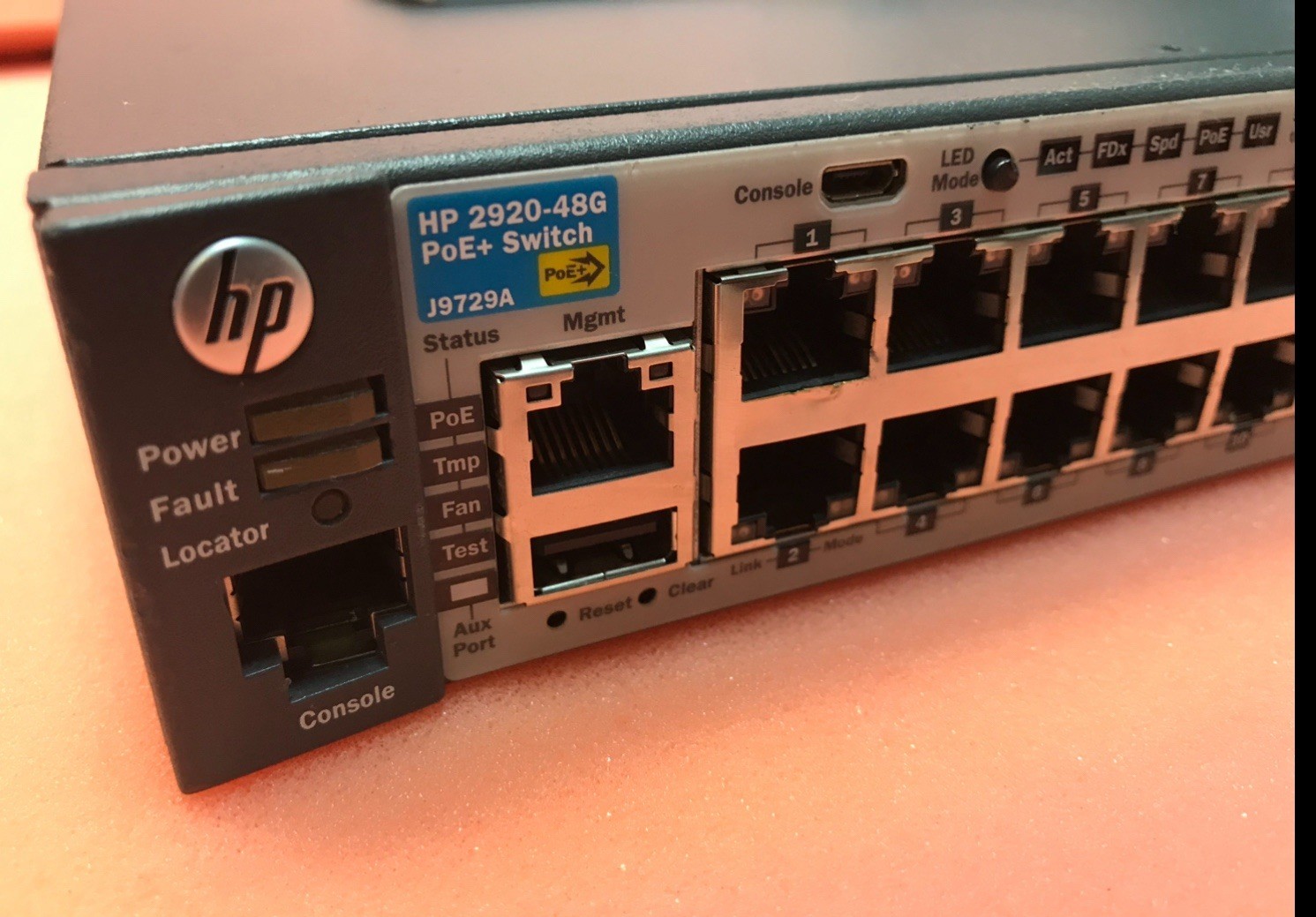 HP 2920-48G J9729A 48-Port PoE+ Gigabit Ethernet Switch No Power supply