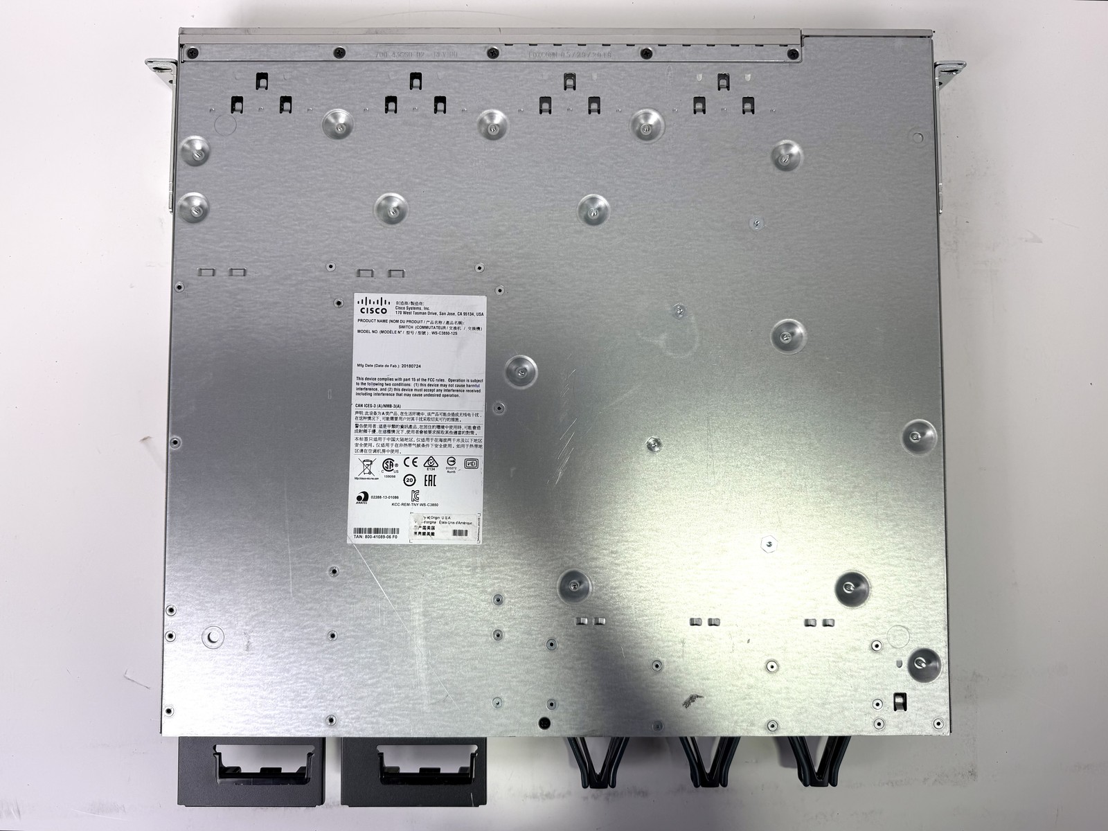 Cisco Catalyst WS-C3850-12S-E 12-Port Gigabit SFP Switch w/ C3850-NM-2-10G