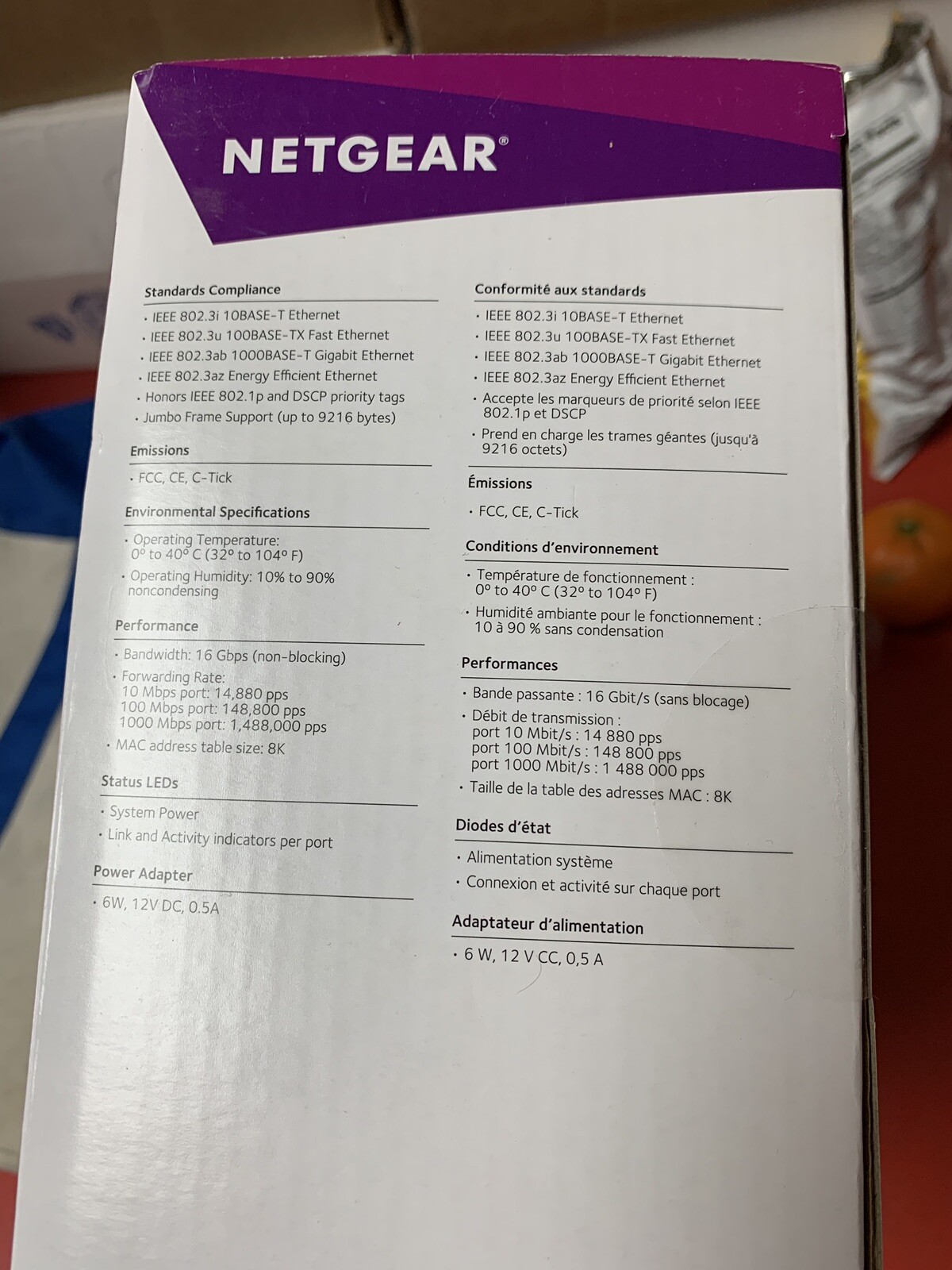NETGEAR GS608 8-Port Gigabit Desktop Switch – switch – 8 ports