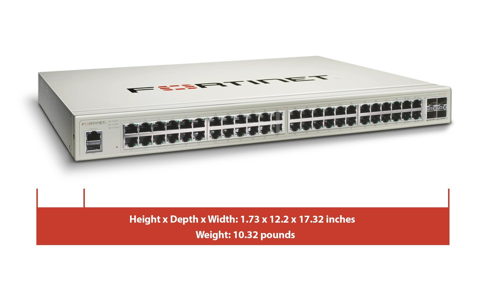 Fortinet FortiSwitch 148F-POE L2+ Management Switch with 370W PoE FS-148F-POE