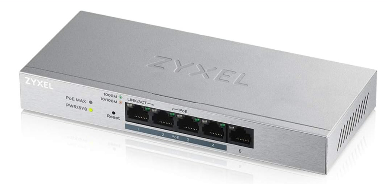 **LOT of 3** ZyXEL GS1200-5HP v2 5-Port GbE Gigabit Ethernet Managed PoE Switch