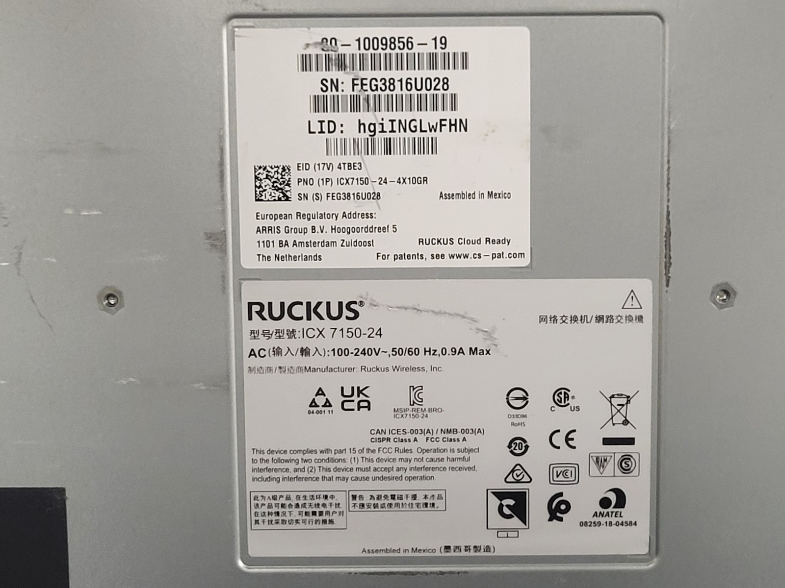Ruckus ICX 7150-24 Fully Managed 4x10G capable switch #73