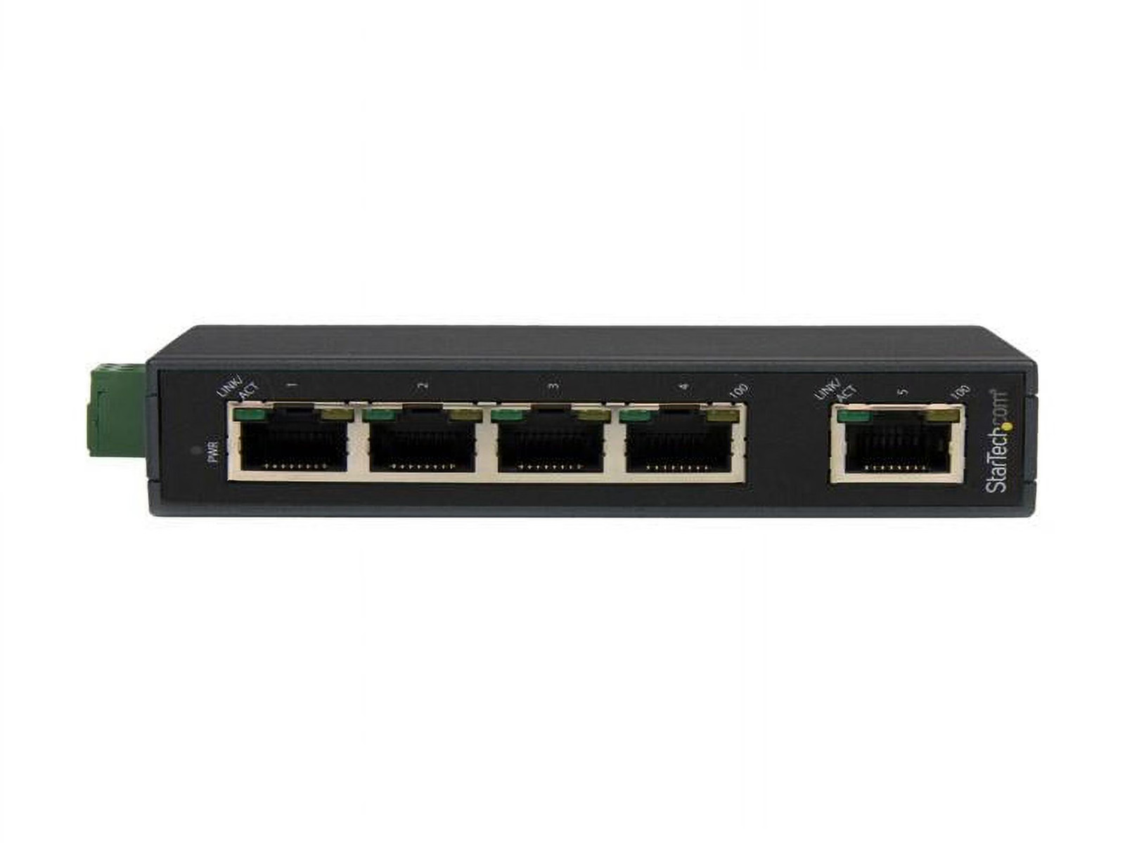StarTech 5-Port Industrial Ethernet Switch – DIN Rail Mountable