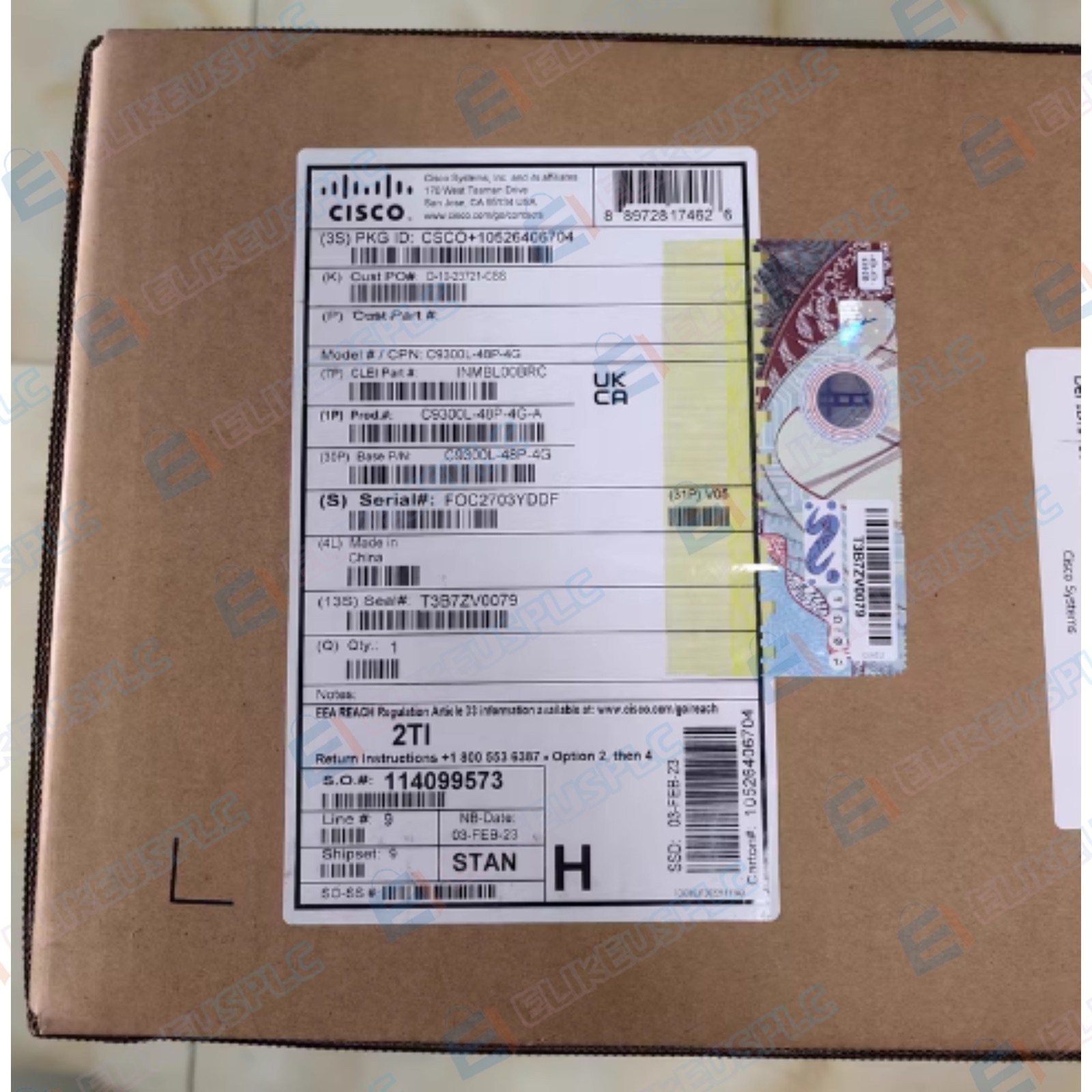 C9300L-48P-4G-A Cisco Catalyst 9300 48xPoE+ Ports/4x1G Uplinks/Network Switch MS